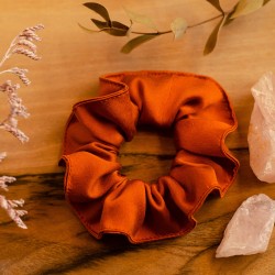 Luxusní hedvábná gumička, těžký satén, dýňová