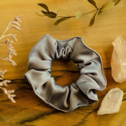 Luxusní hedvábná gumička, těžký satén, ocelová