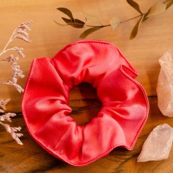 Luxusní hedvábná gumička, těžký satén, růžová