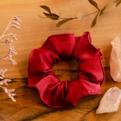 Luxusní hedvábná gumička, těžký satén,  vínová