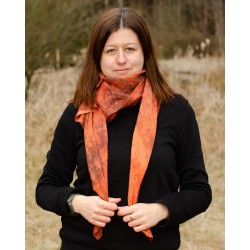 Hedvábný šátek Athos, 140x90 cm, mořena barvířská