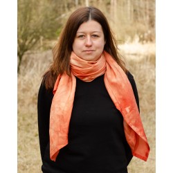 Hedvábný šátek Giona, 140x90 cm, mořena barvířská