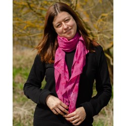 Hedvábný šátek Tsanteleina, 140x90 cm, košenila