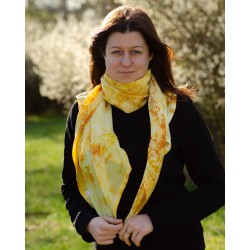 Hedvábný šátek Triglav, 140x90, cibule